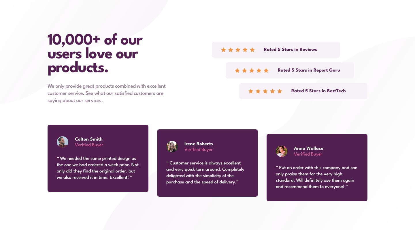 Social Proof Section Master